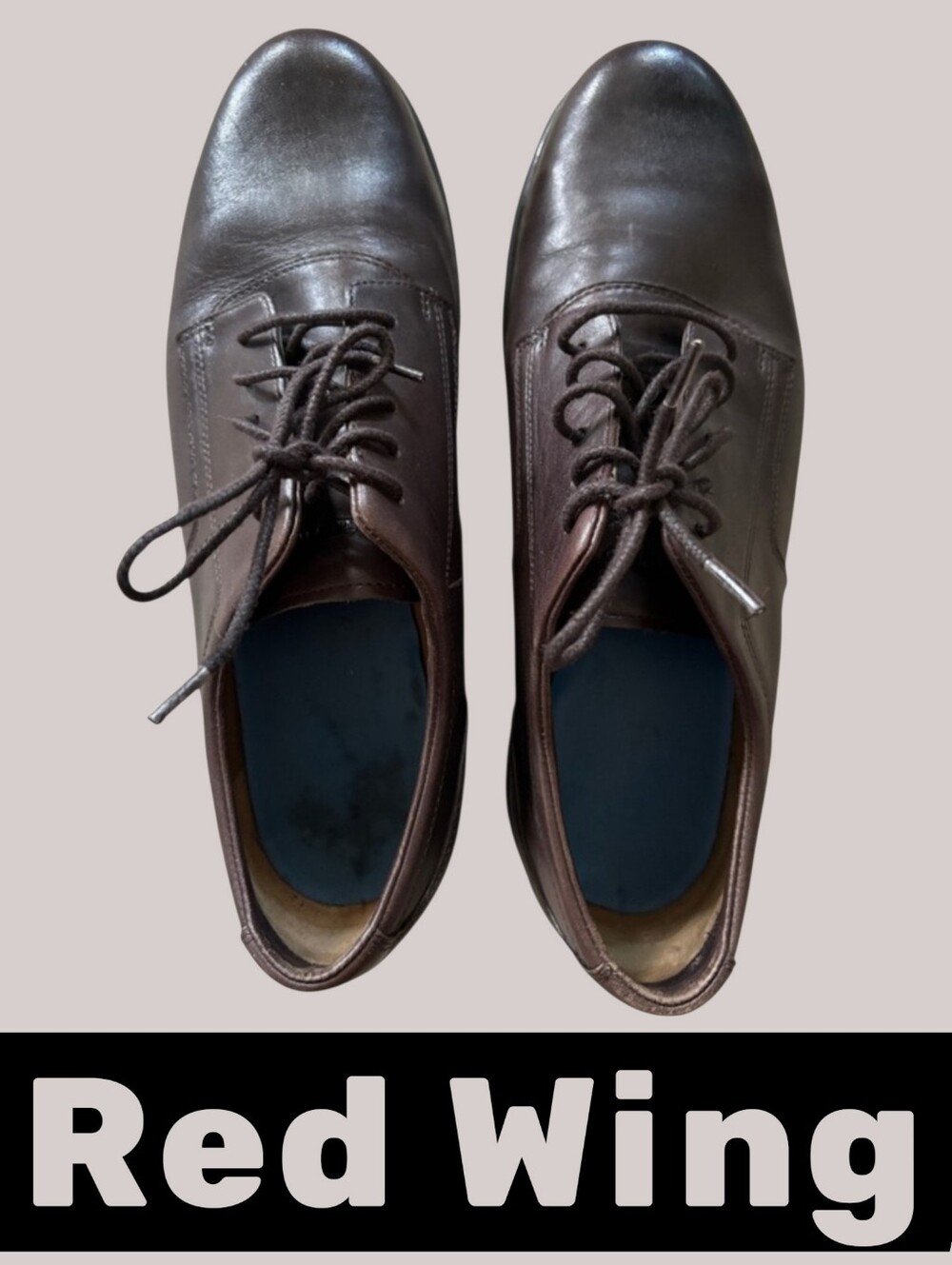 Red Wing Shoes men’s size‎ 12 brown Leather work shoes Safety steel toe *note